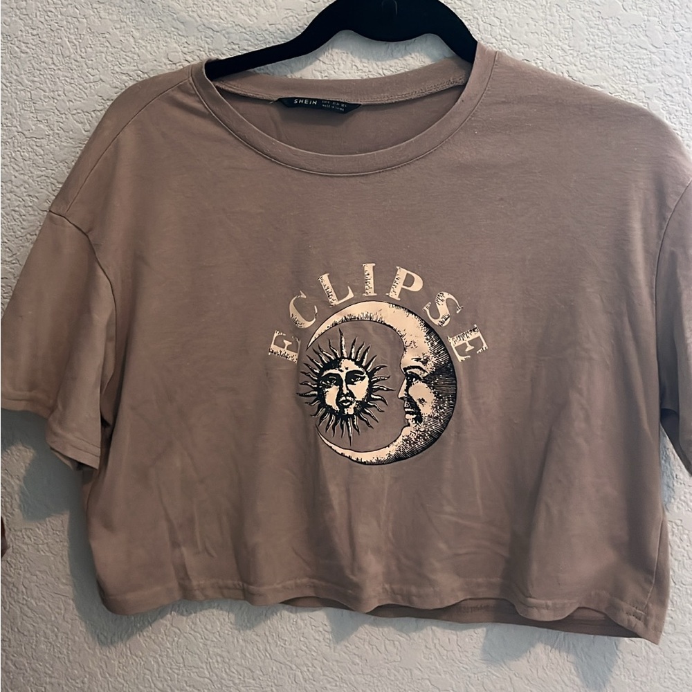 Eclipse Graphic Women's Tan Top